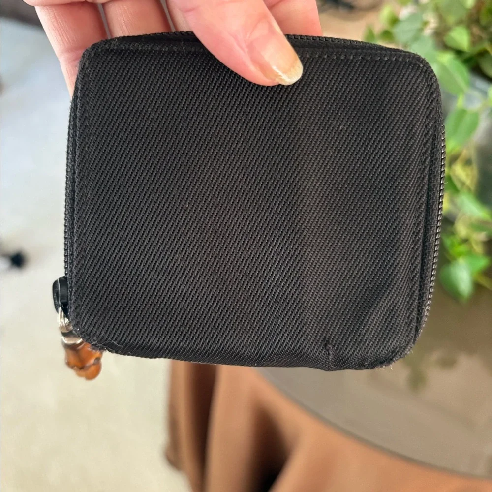 Gucci Bamboo Compact Black Zip Wallet + Key Holder Excellent Condition - Picture 3 of 11